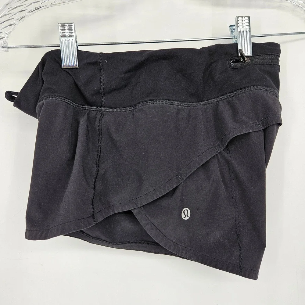 Lululemon Speed Up Shorts Womens Sz 4 Regular Running Black Gym Activewear